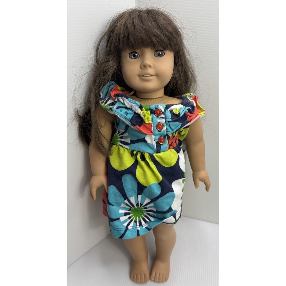 Pleasant Company MOLLY DOLL 18" Gray Pinwheel Eyes Early American Girl 1986